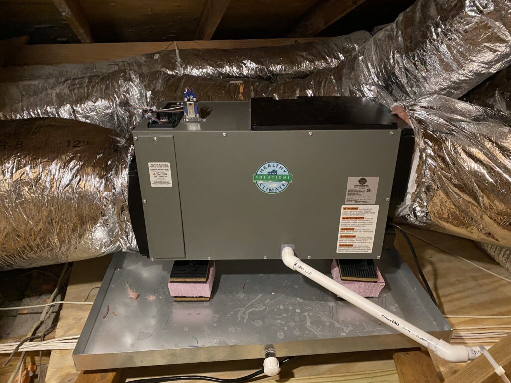 Dehumidifier (after), Gold Eagle Services HVAC replacement job